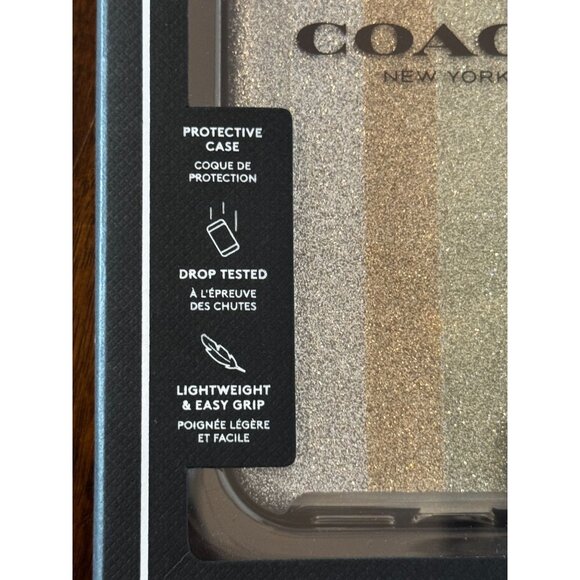 Genuine OEM Coach Protective Case for iPhone 11 6.1" Americana Glitter Silver - Picture 2 of 4
